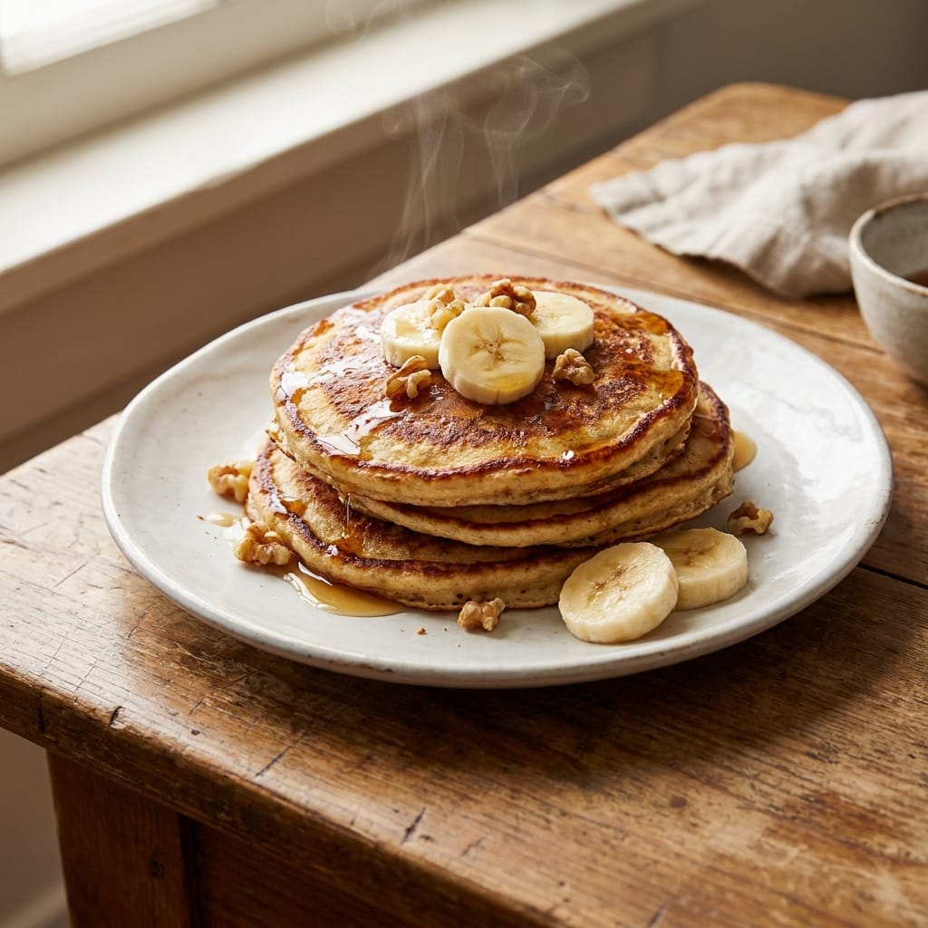 Fluffy 3-Ingredient Banana Pancakes