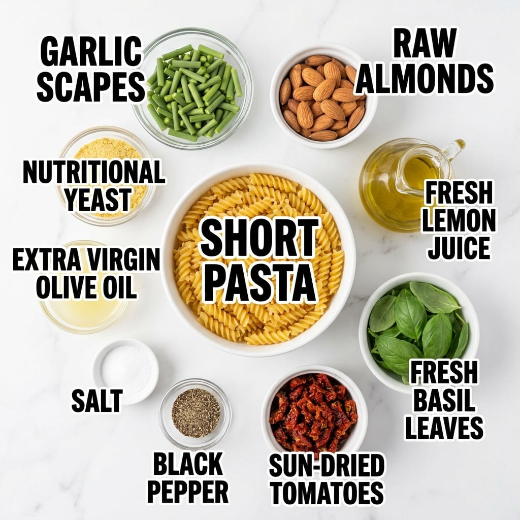 Garlic Scape Pesto Pasta Salad