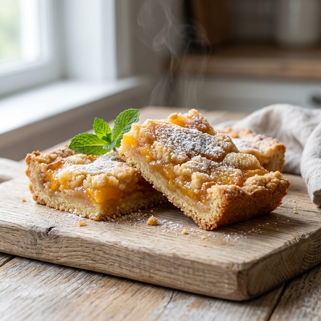 Heavenly Summer Peach Bars