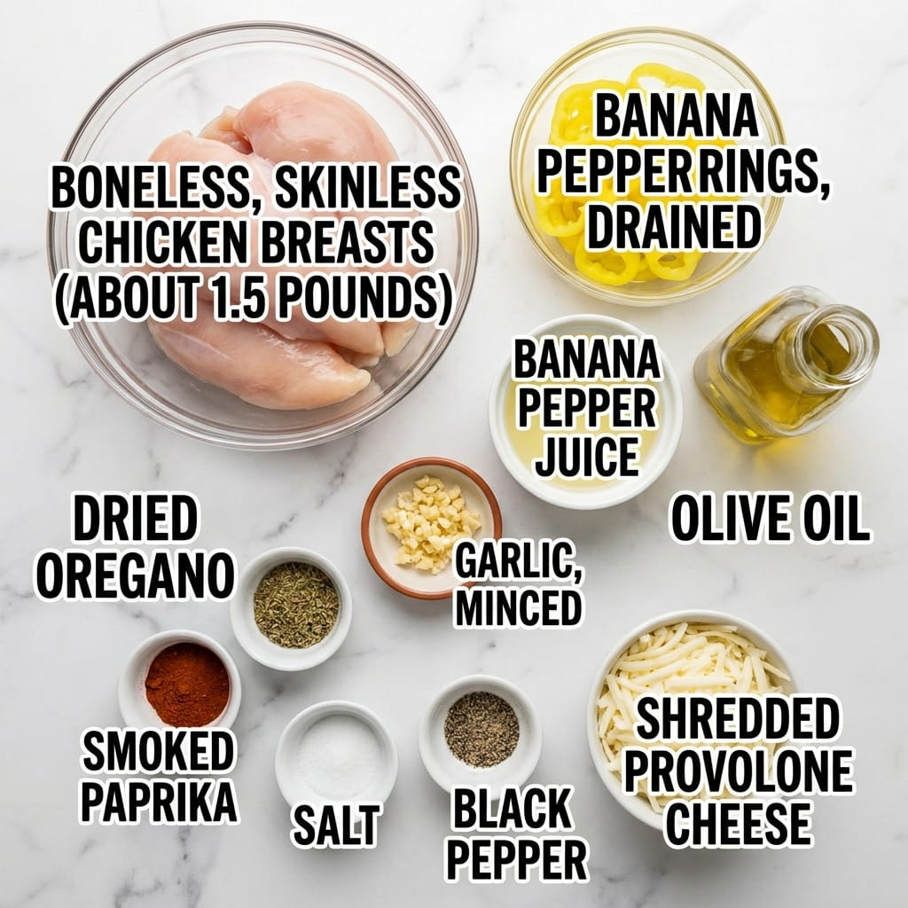 No-Fuss Banana Pepper Chicken Bake