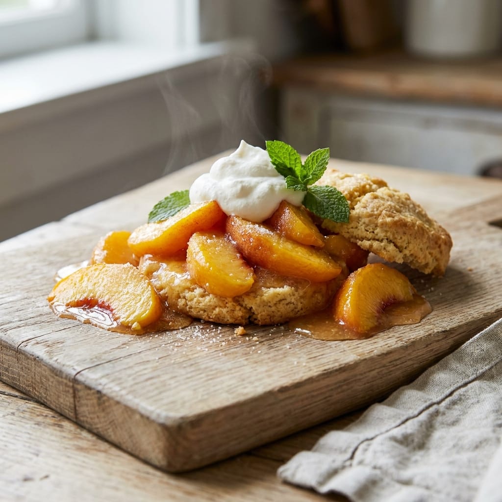 No-Fuss Peach Shortcake Dessert