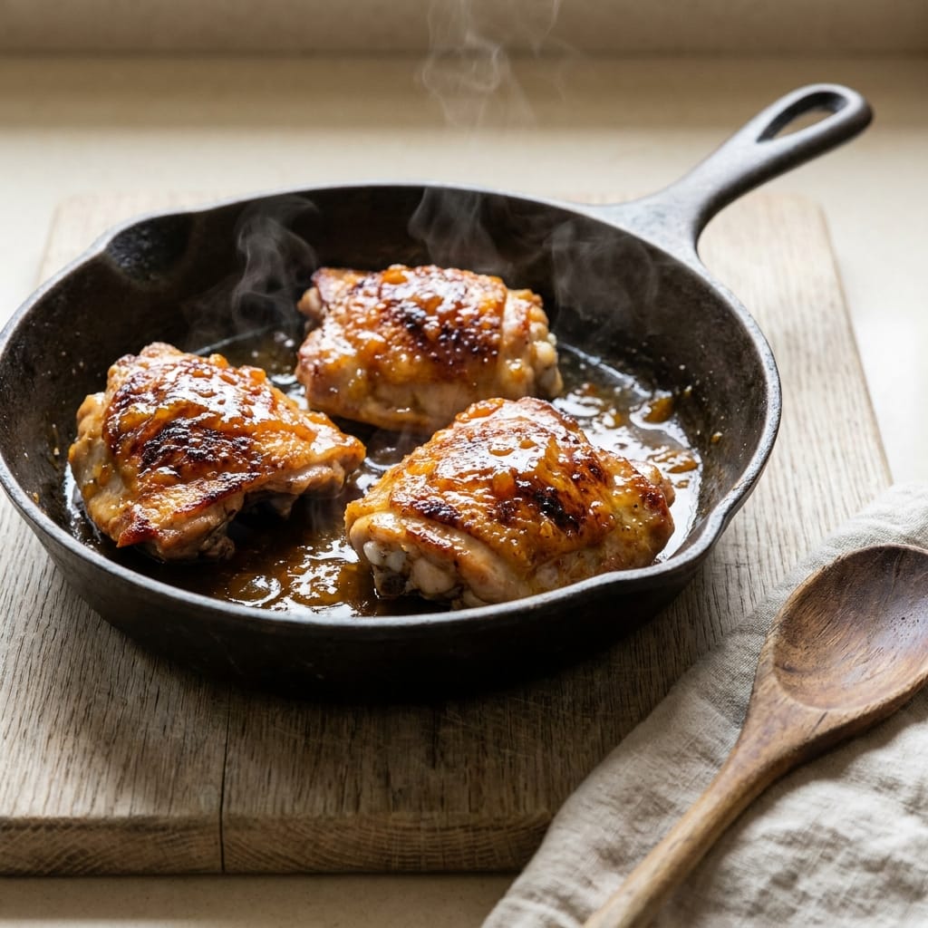 One-Pan Apricot Glazed Chicken