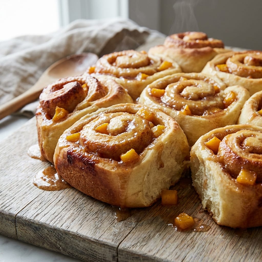 Peach Pie Cinnamon Rolls: A Sweet Fusion of Summer Peaches & Warm Cinnamon