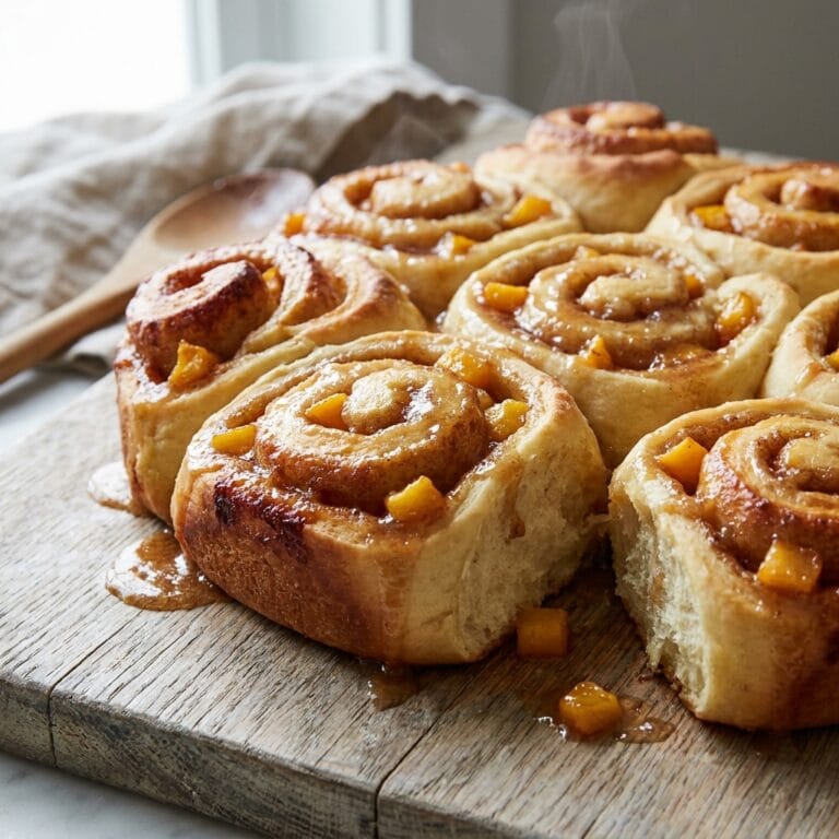 Peach Pie Cinnamon Rolls: A Sweet Fusion of Summer Peaches & Warm Cinnamon
