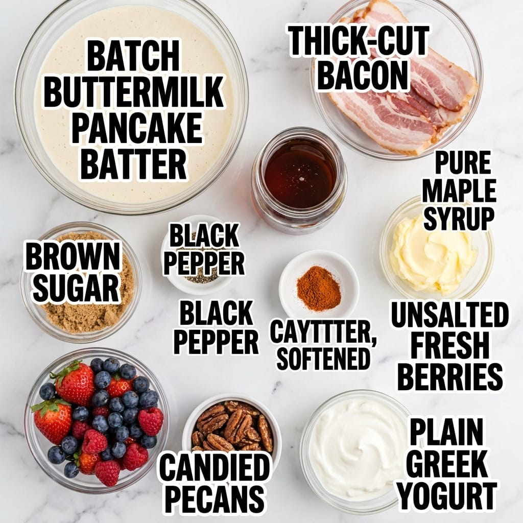 Pull-Apart Breakfast Grazing Board with Maple Bacon Pancakes