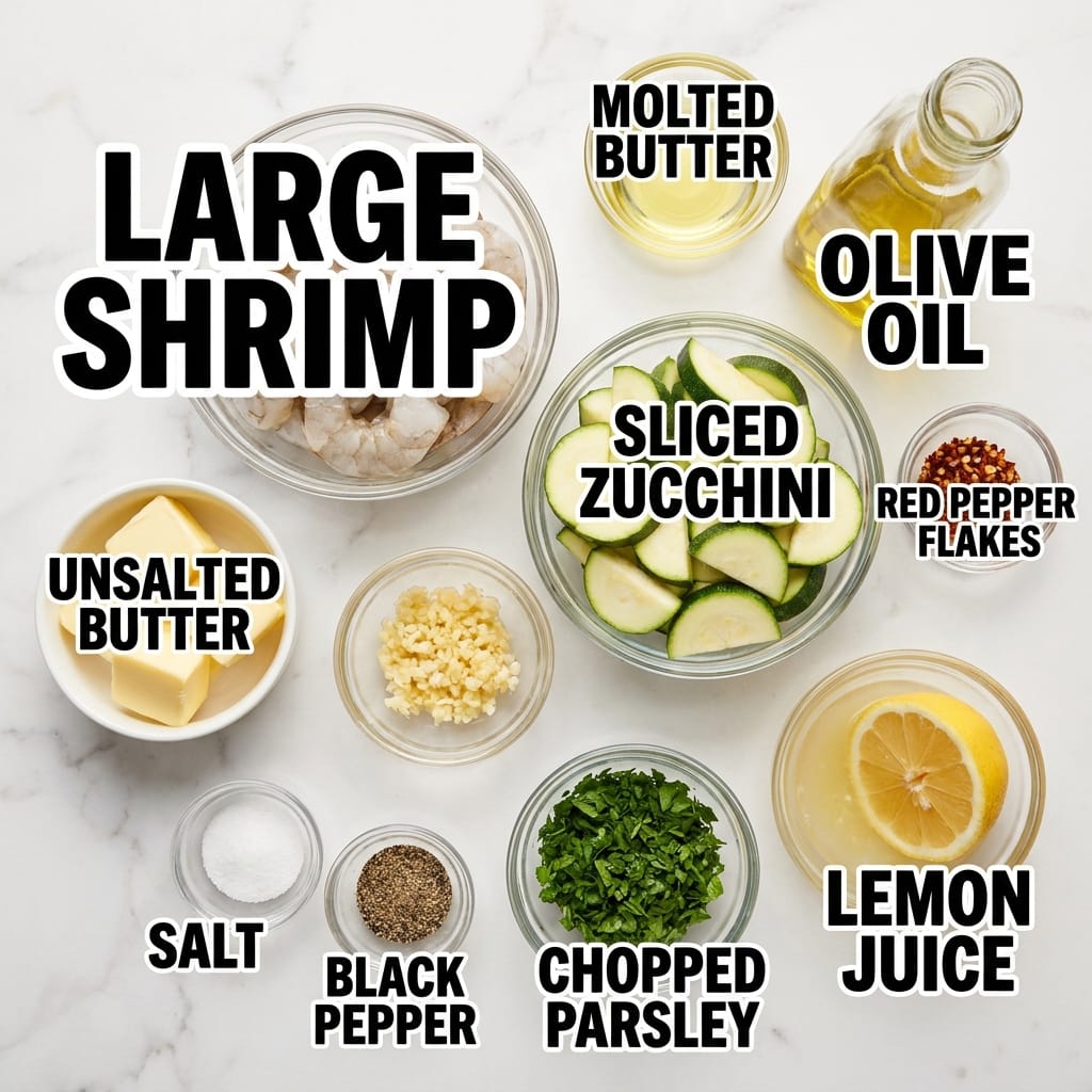 Quick Garlic Butter Shrimp and Zucchini