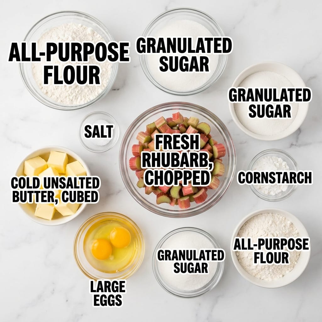 Rhubarb Custard Bars - Easy Dessert Recipe