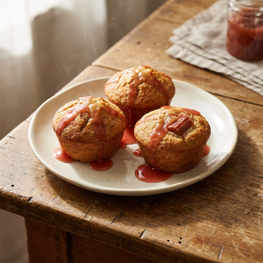 Rhubarb Muffins Recipe — Soft, Tangy & Absolutely Irresistible