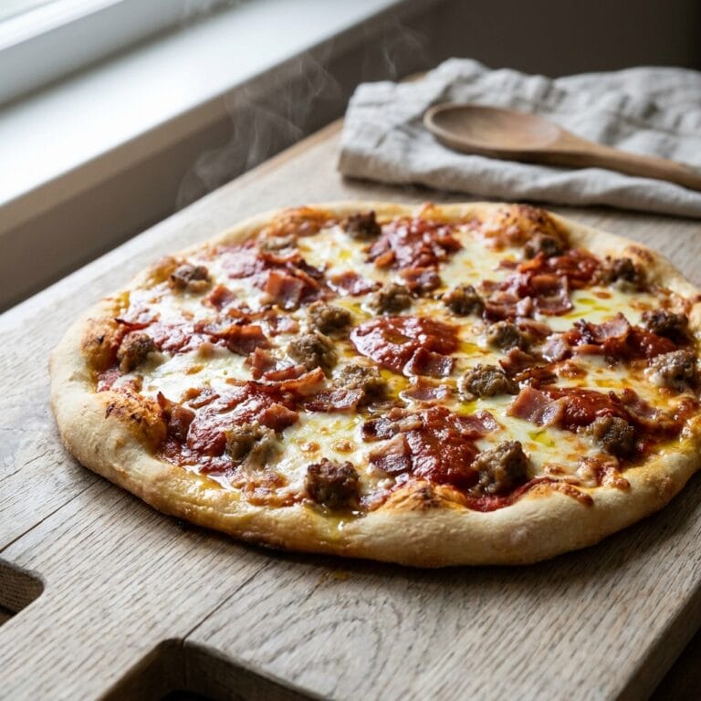 Sizzling Breakfast Pizza: A Morning Delight Loaded with Flavor!