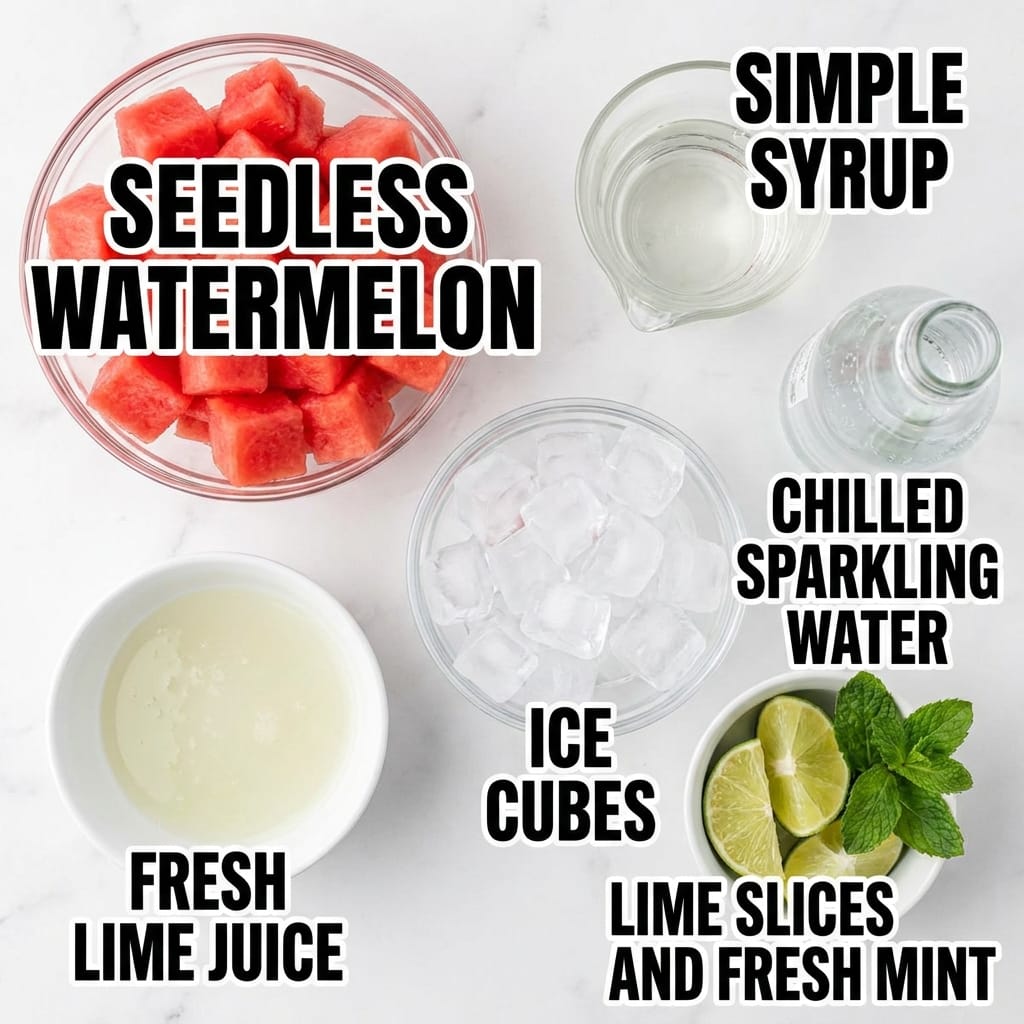 Sparkling Watermelon Lime Refresher for Hot Summer Days