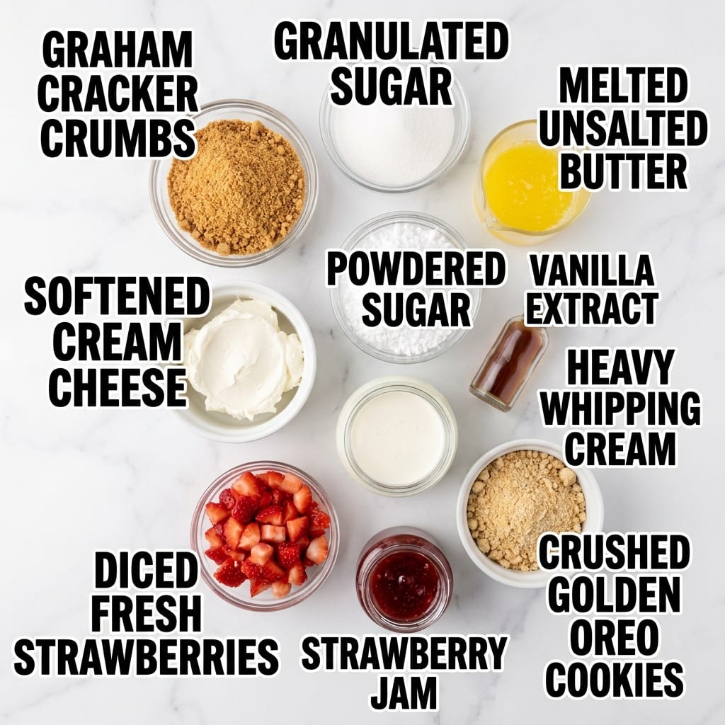 Strawberry Cheesecake Crunch Dessert Cups