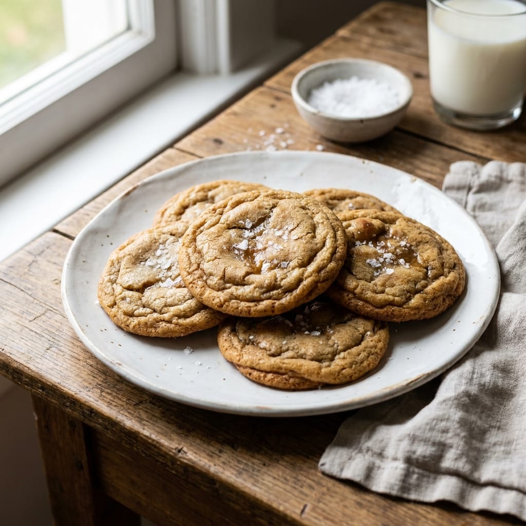 Chewy Salted Brown Butter Cookies
