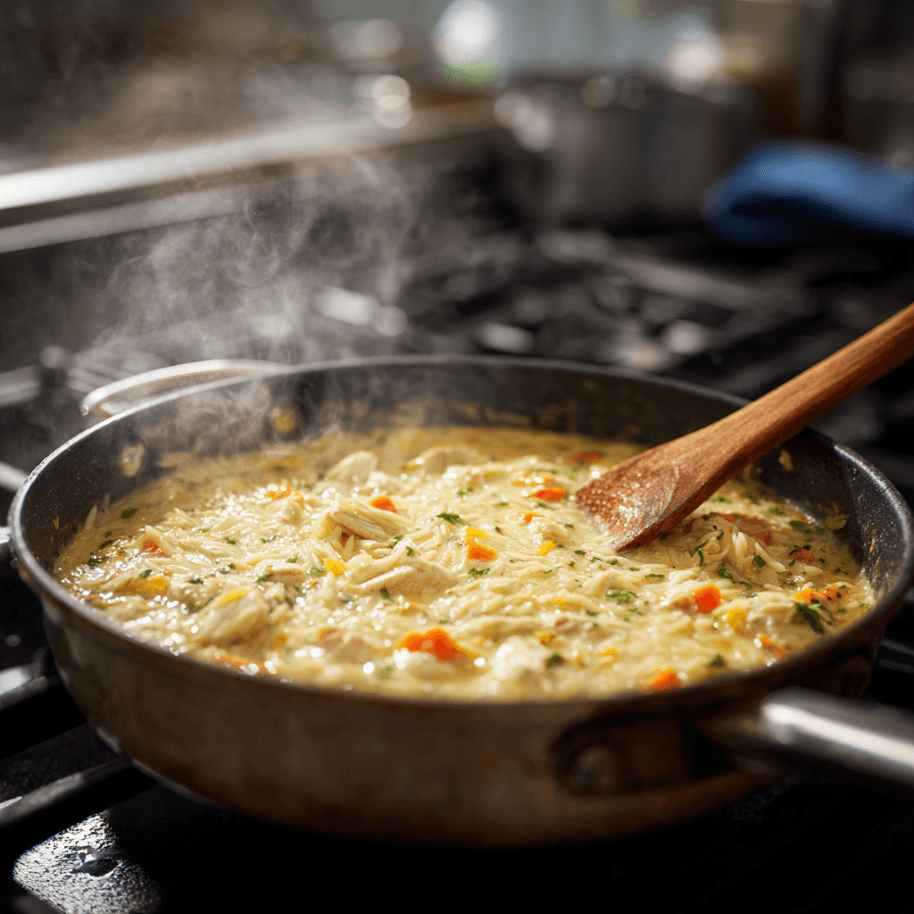 Creamy Lemon Chicken Orzo Soup