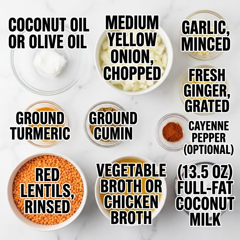 Creamy Turmeric Ginger Lentil Soup
