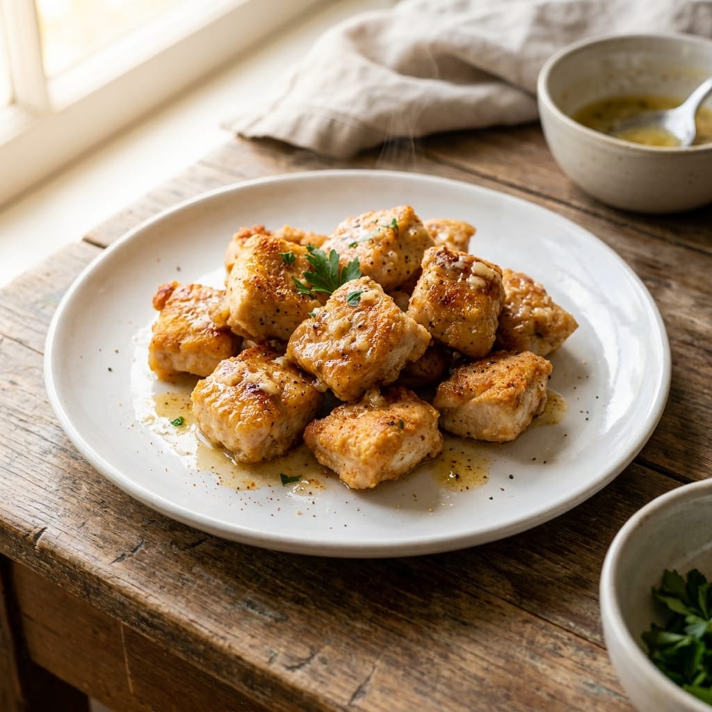 Garlic Butter Chicken Bites in 20 Minutes