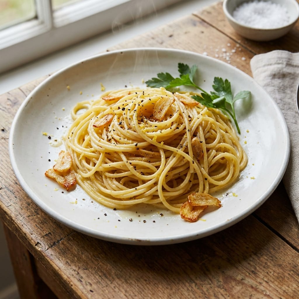 Garlic Butter Lemon Pepper Pasta