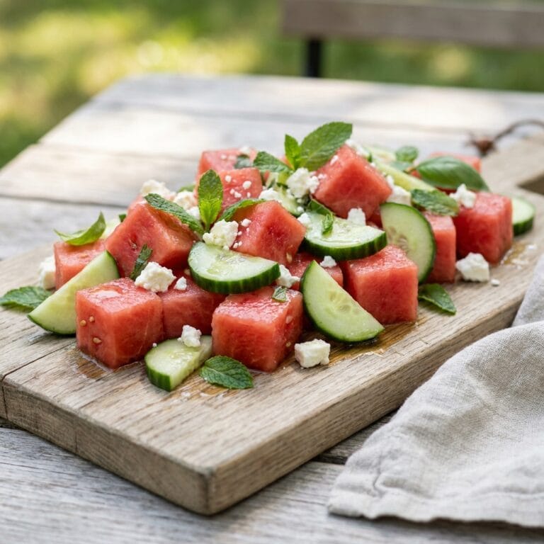 Refreshing Watermelon Cucumber Feta Salad: Perfect for Summer Picnics