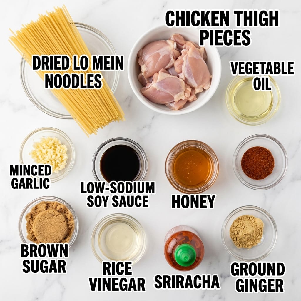 Sticky Garlic Chicken Noodles | Easy Dinner