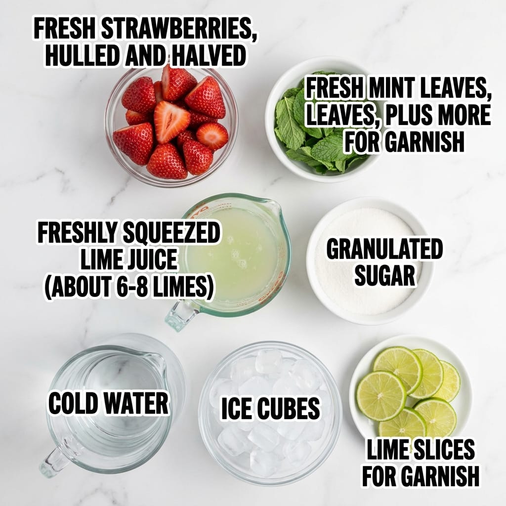 Strawberry Mint Limeade Cooler