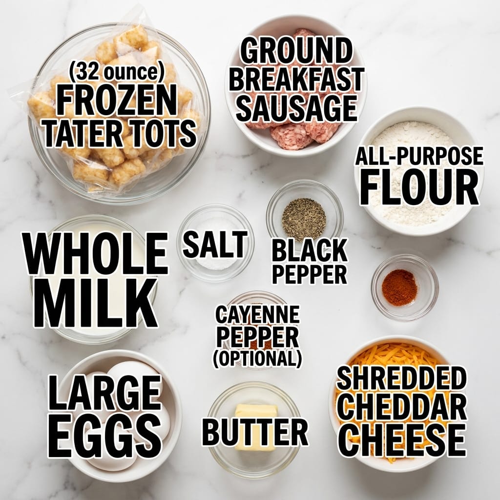 Tater Tot Breakfast Bowl with Sausage Gravy