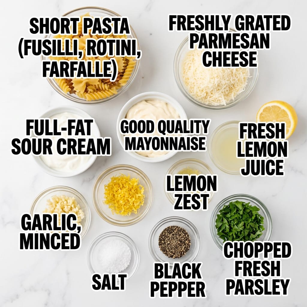 Zesty Creamy Lemon Parmesan Pasta Salad – A Gourmet Delight!