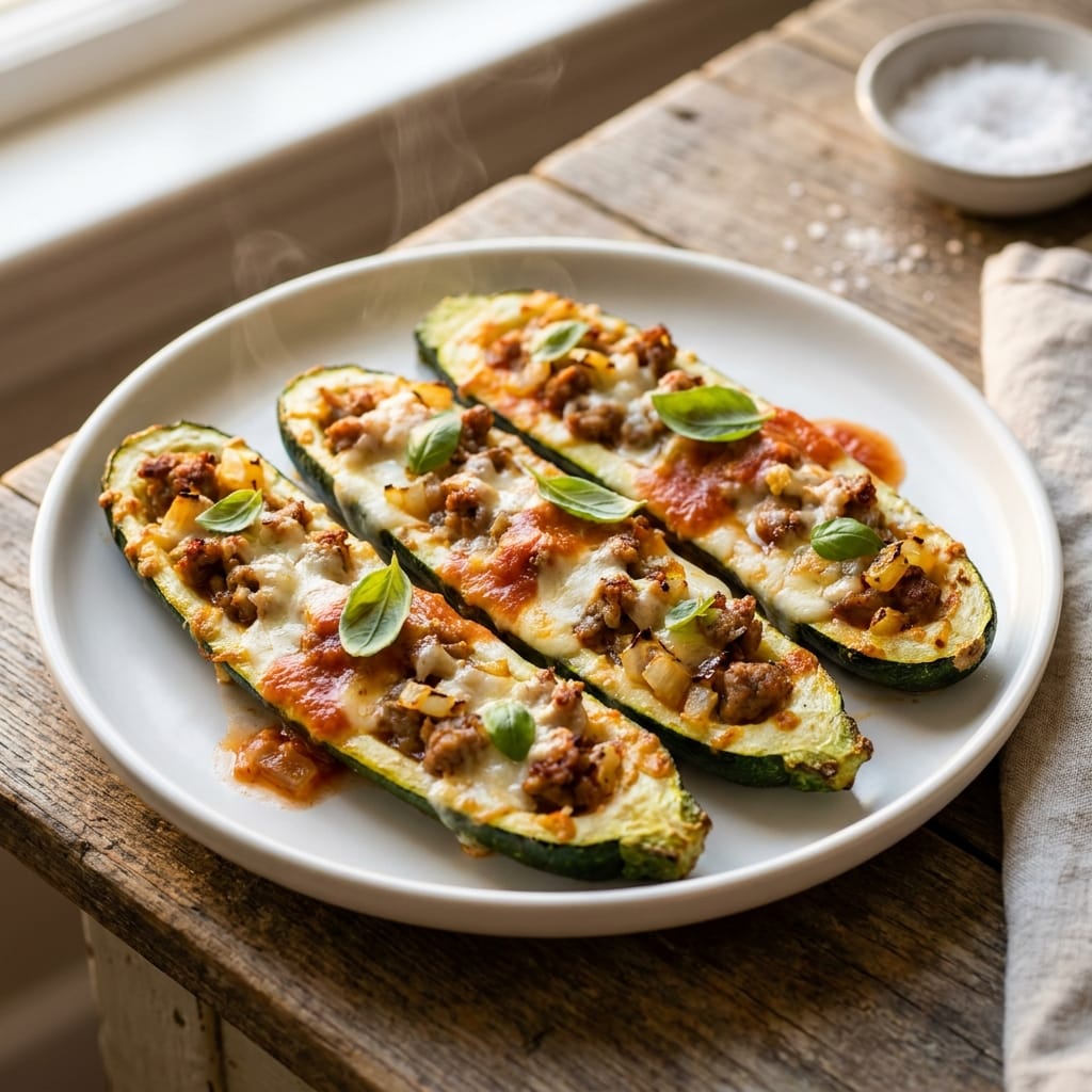 Zucchini Boat Recipes Stuffed With Cheese
