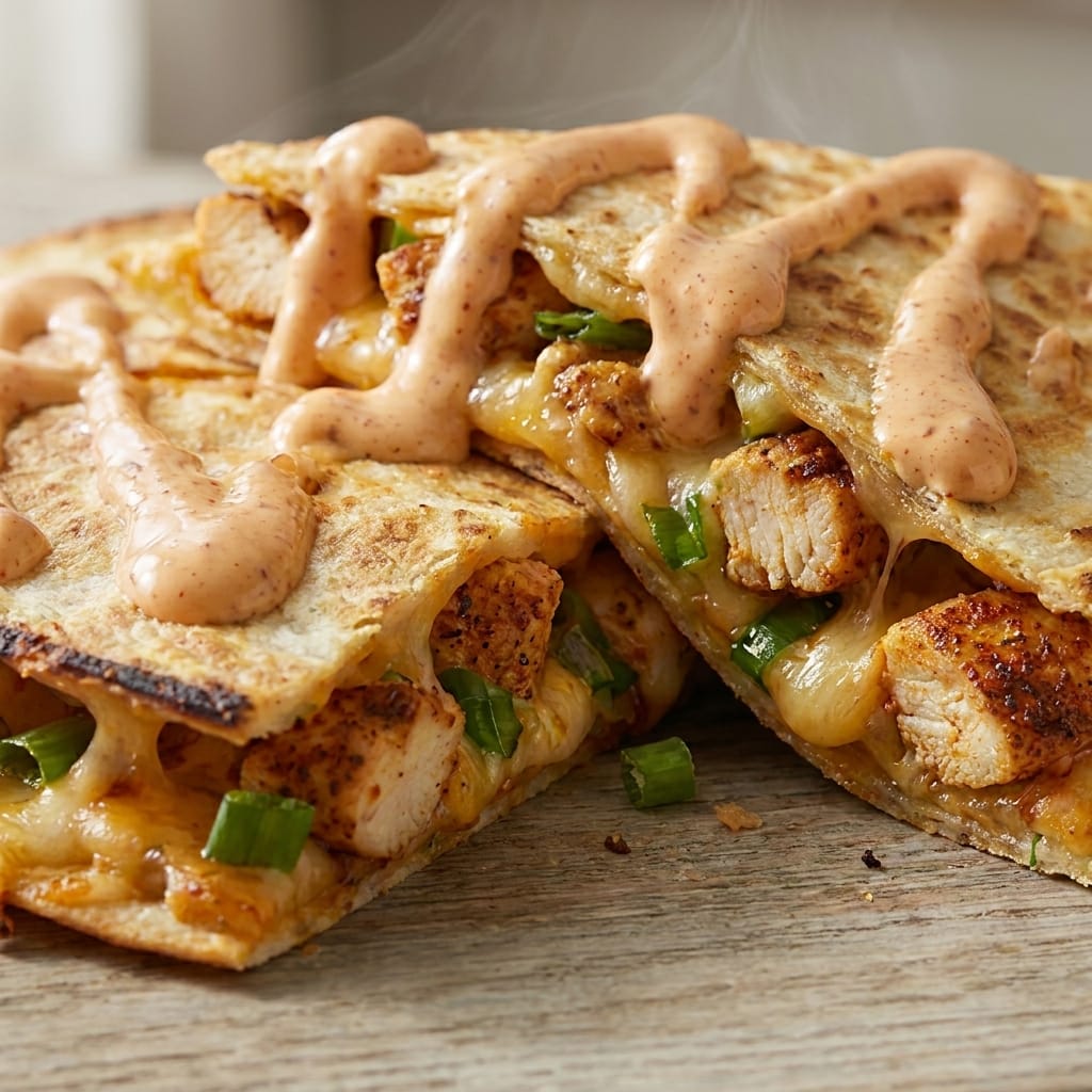 Loaded Chicken Quesadilla Melt with Chipotle Sour Cream