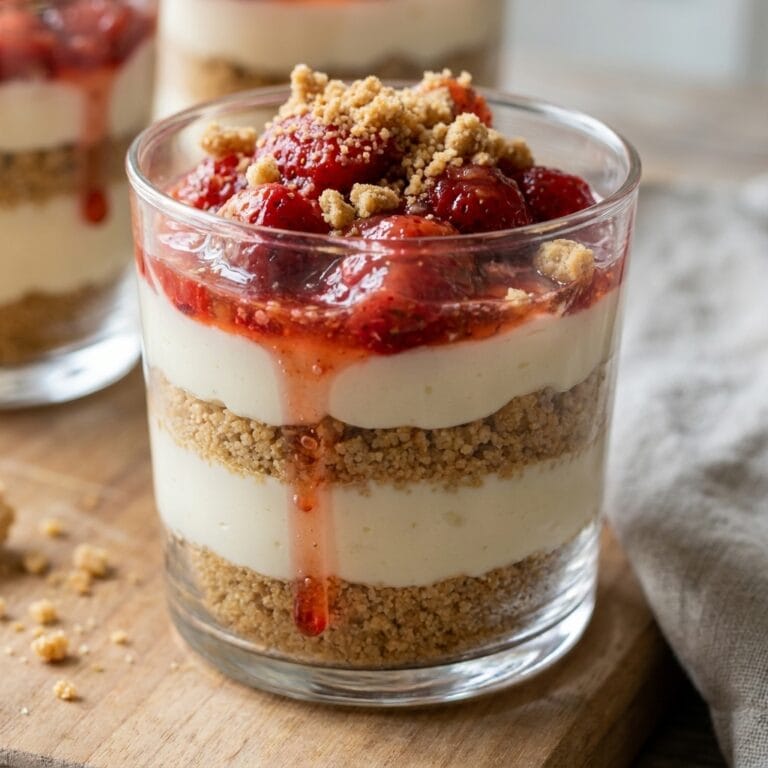 Strawberry Cheesecake Crunch Dessert Cups