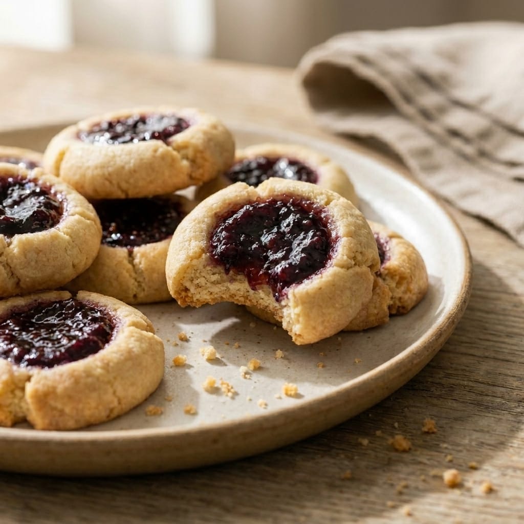 Blackberry Jam Thumbprint Cookies