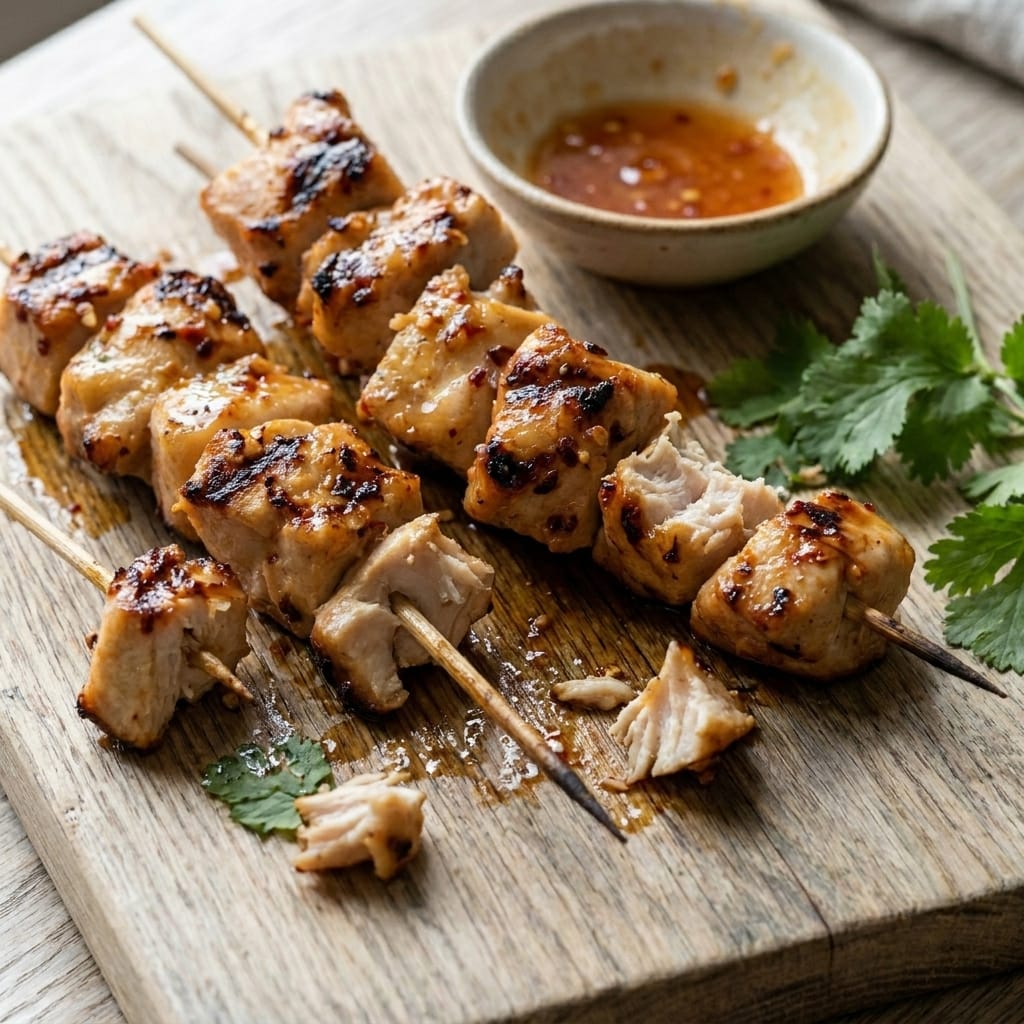 Hot Honey Grilled Chicken Skewers