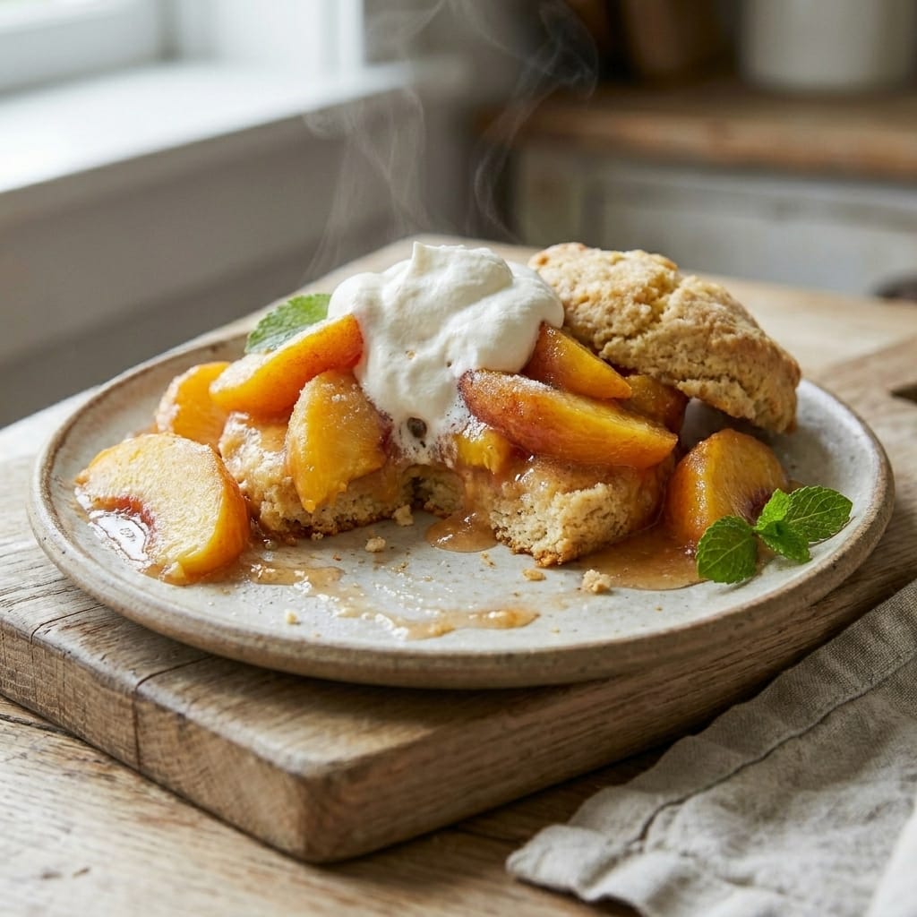 No-Fuss Peach Shortcake Dessert