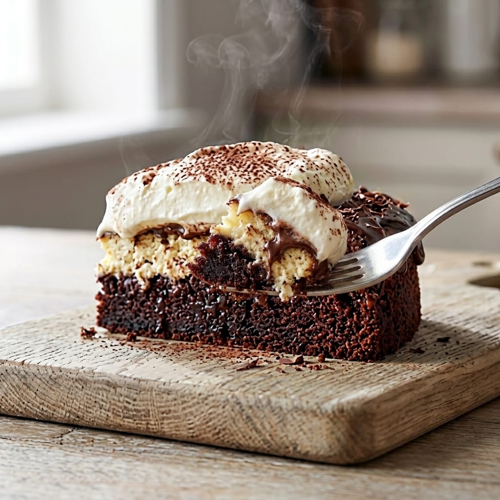 Chocolate Italian Love Cake with Whipped Mascarpone Topping