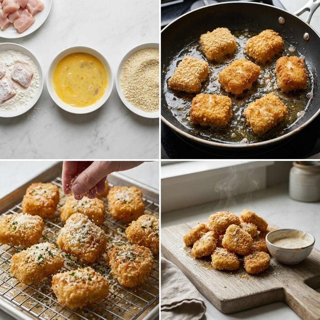 Air Fryer Garlic Parmesan Chicken Nuggets