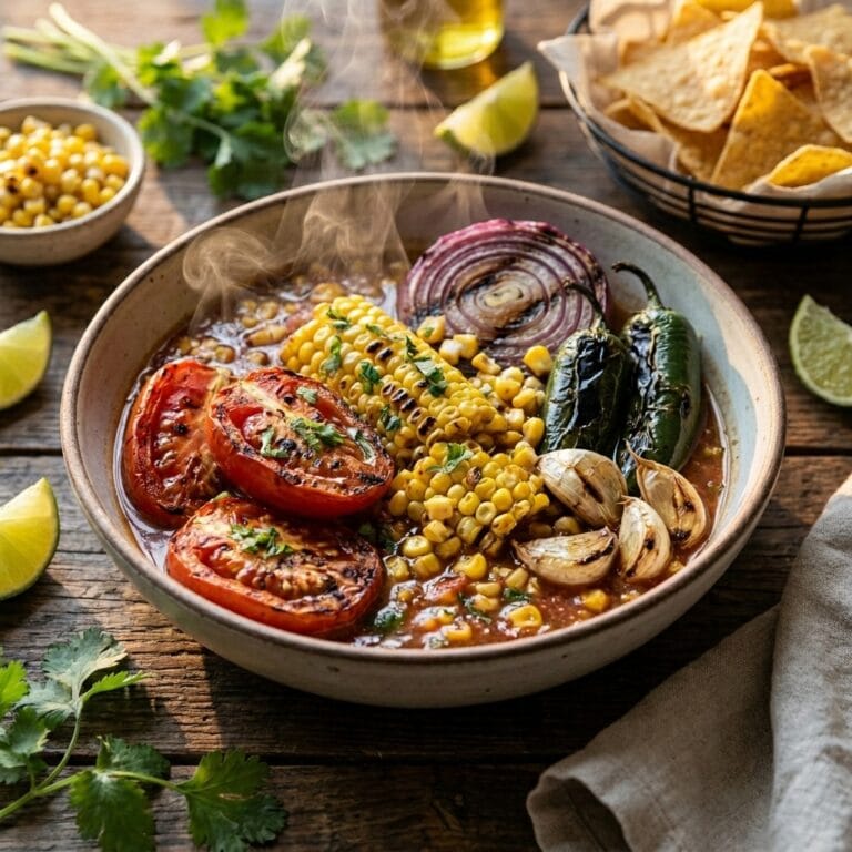 Fire-Roasted Homemade Salsa with Charred Corn