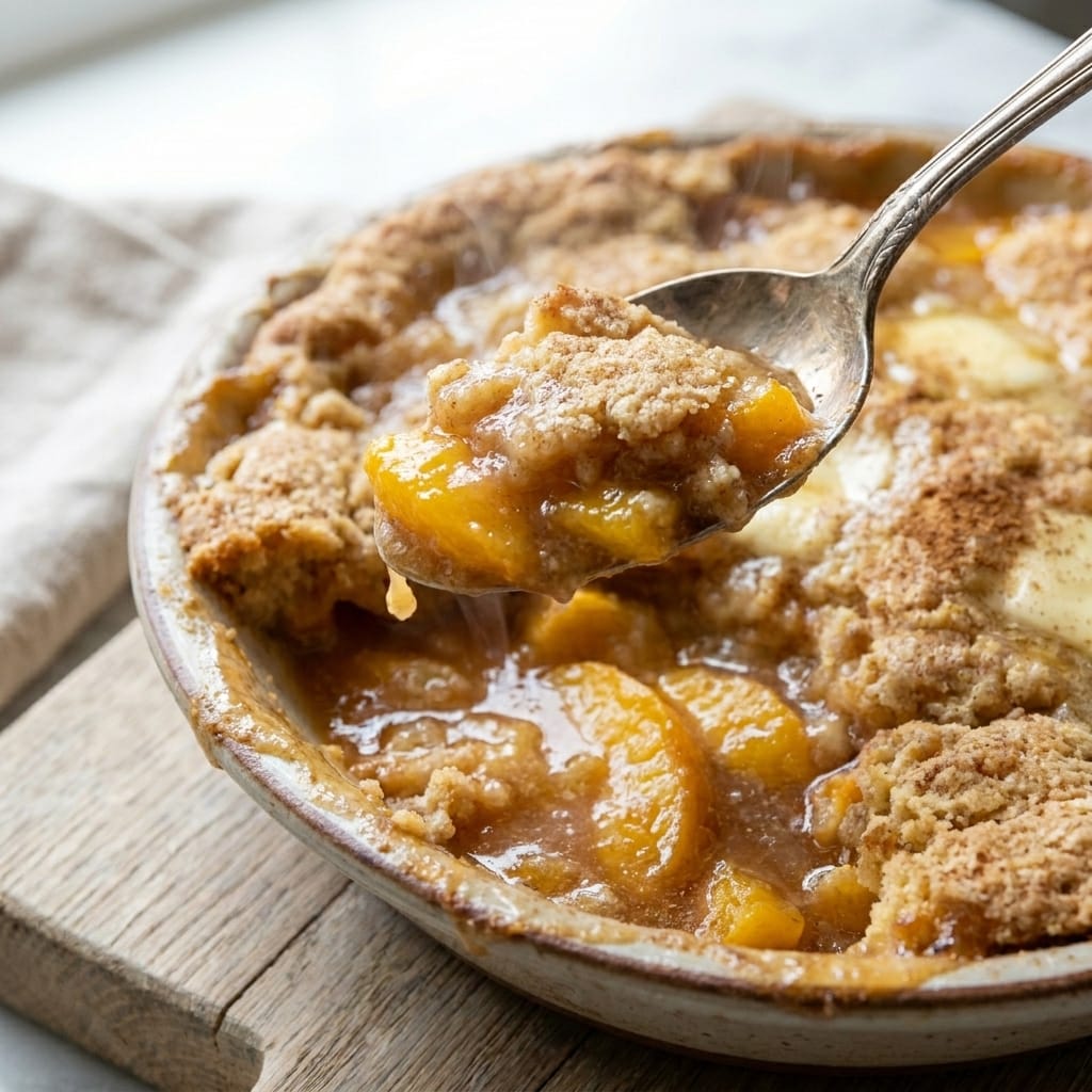 Easy Peach Dump Cake Recipe with Only 4 Simple Ingredients
