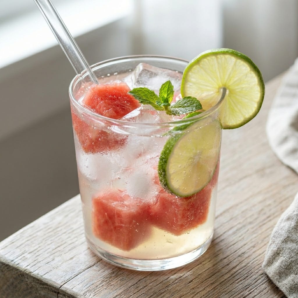 Sparkling Watermelon Lime Refresher for Hot Summer Days