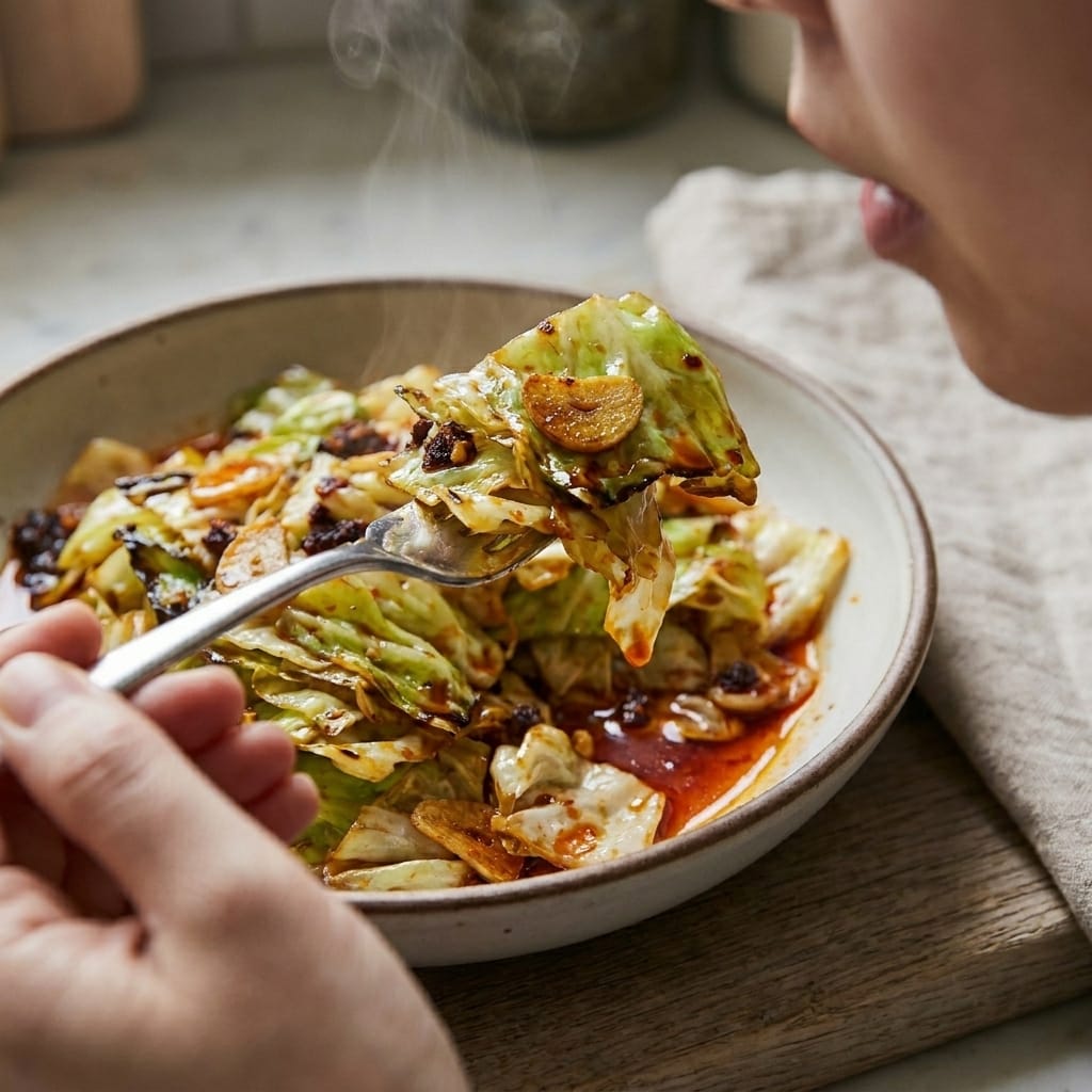 Crispy Chili Crisp Cabbage Stir-Fry