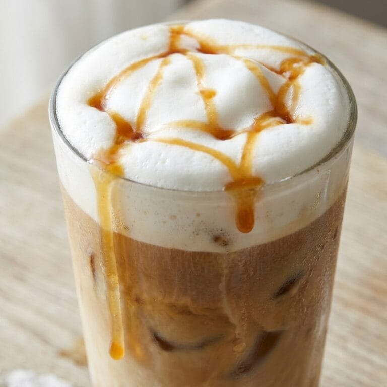 Vanilla Cold Foam Caramel Iced Latte Layers