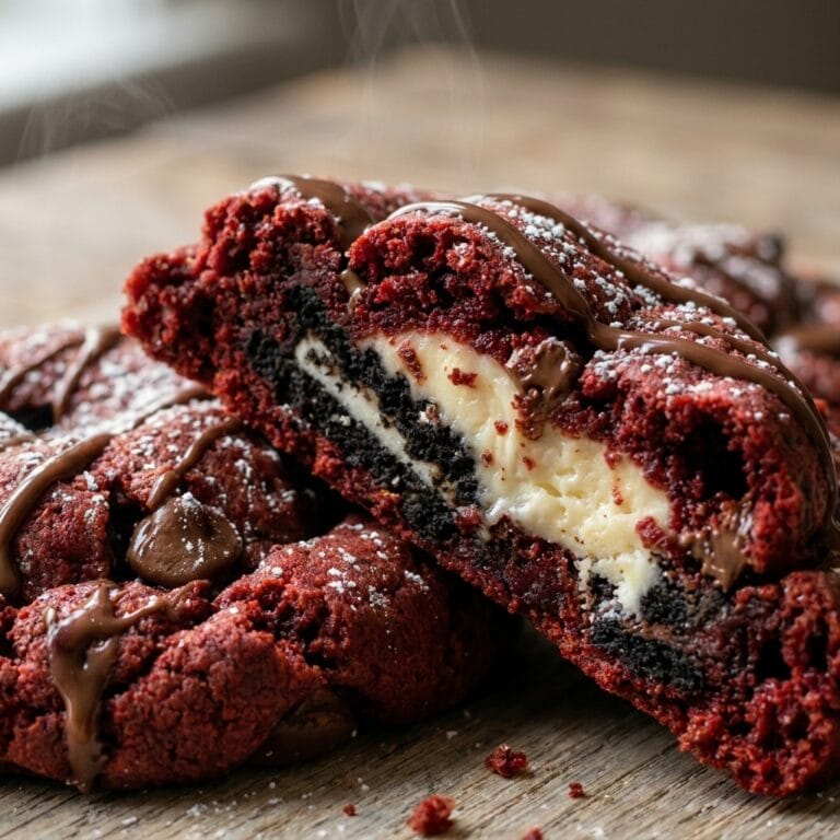 Red Velvet Oreo Cheesecake Stuffed Cookies