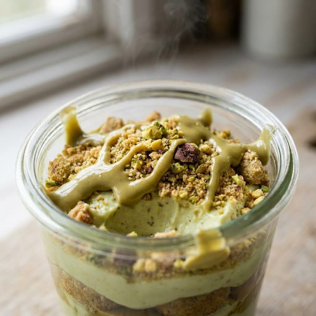 Pistachio Cream Crunch Tiramisu Cups