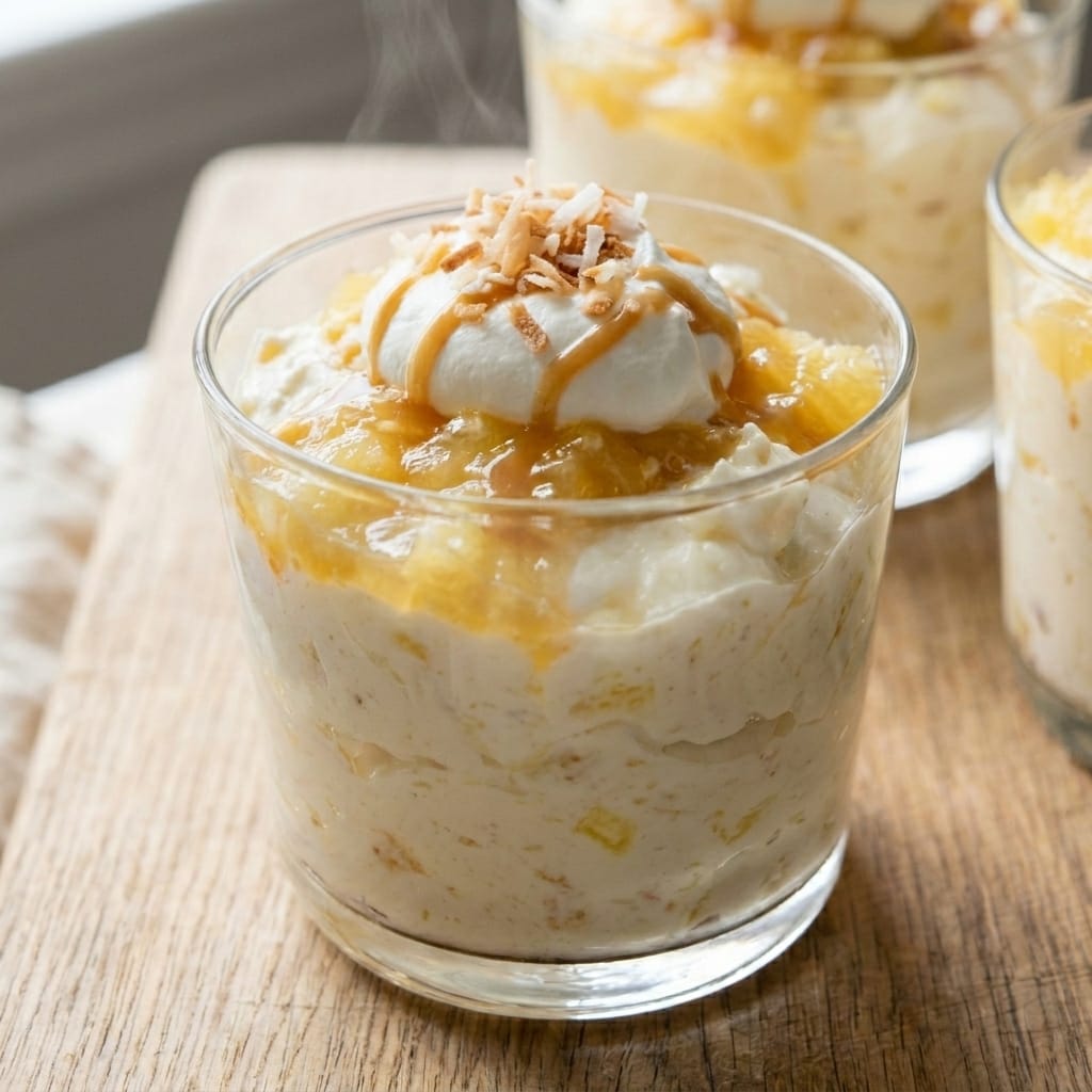 Hawaiian Cheesecake Fruit Fluff Cups