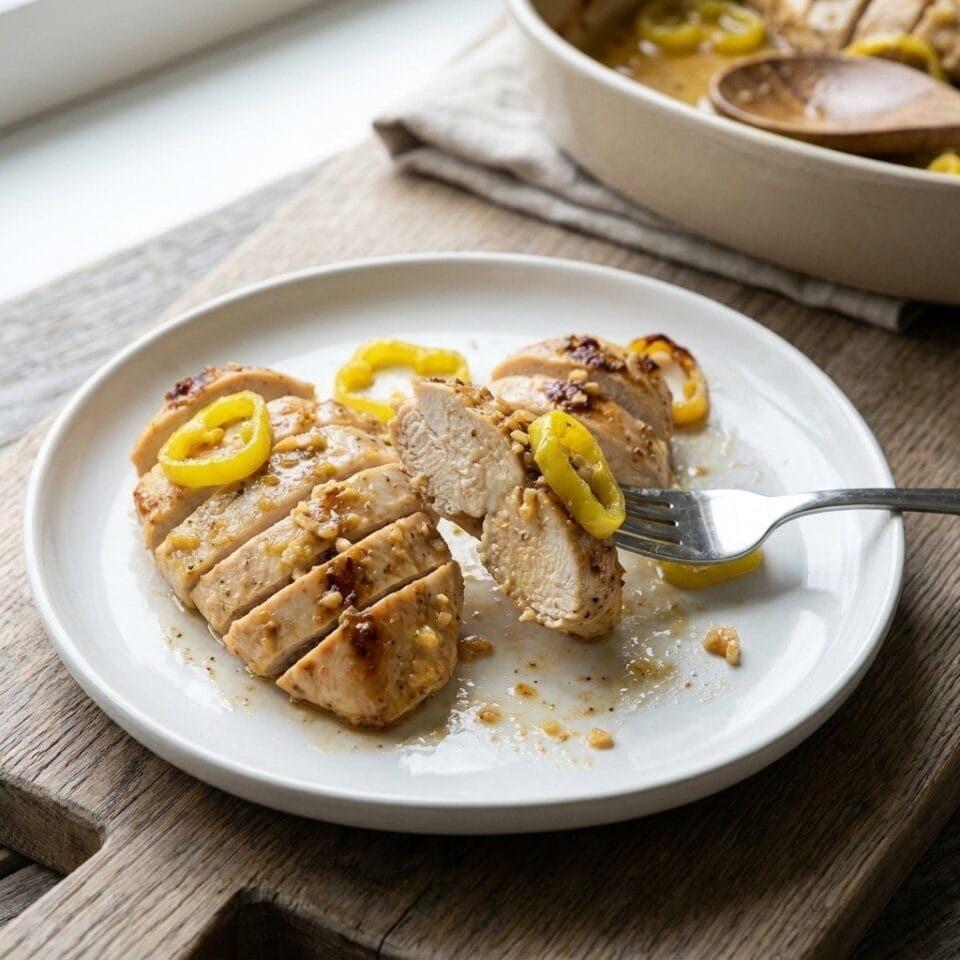 No-Fuss Banana Pepper Chicken Bake