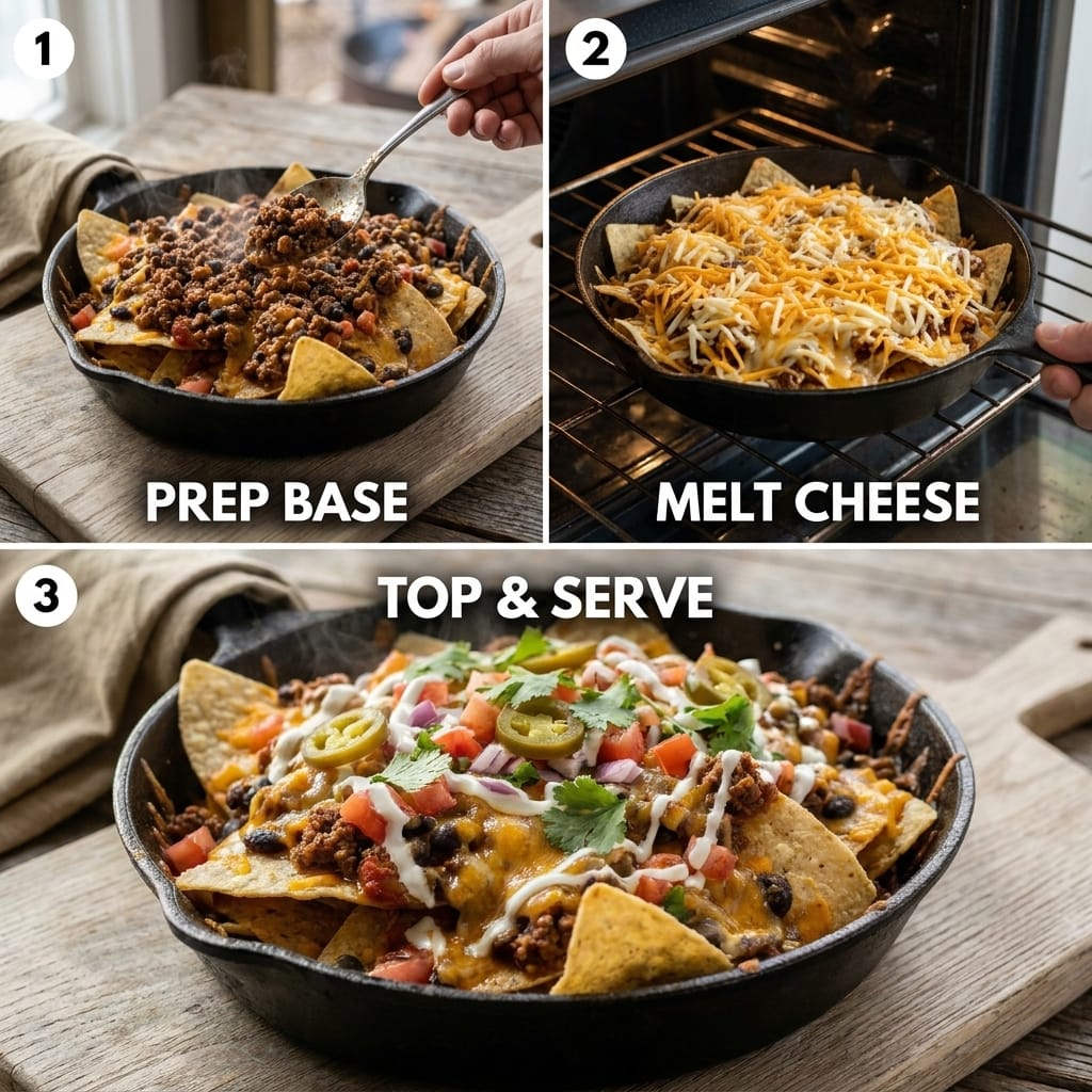 Ultimate Campfire Nachos Loaded with Cheese and Fresh Toppings