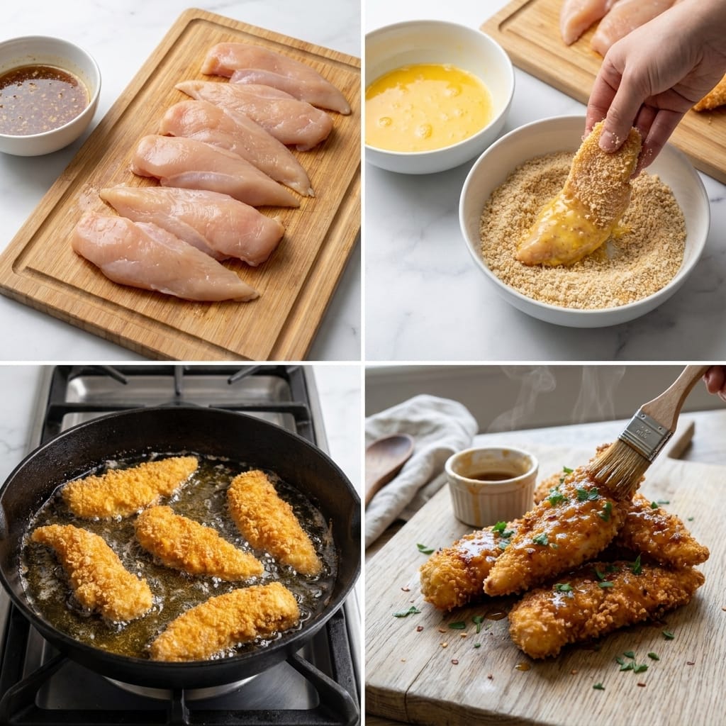 Crispy Hot Honey Ranch Chicken Tenders