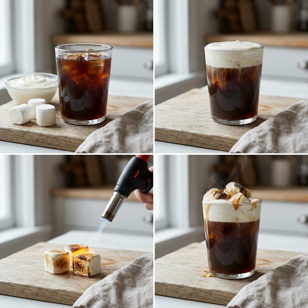 Toasted Marshmallow Cold Brew with Vanilla Foam