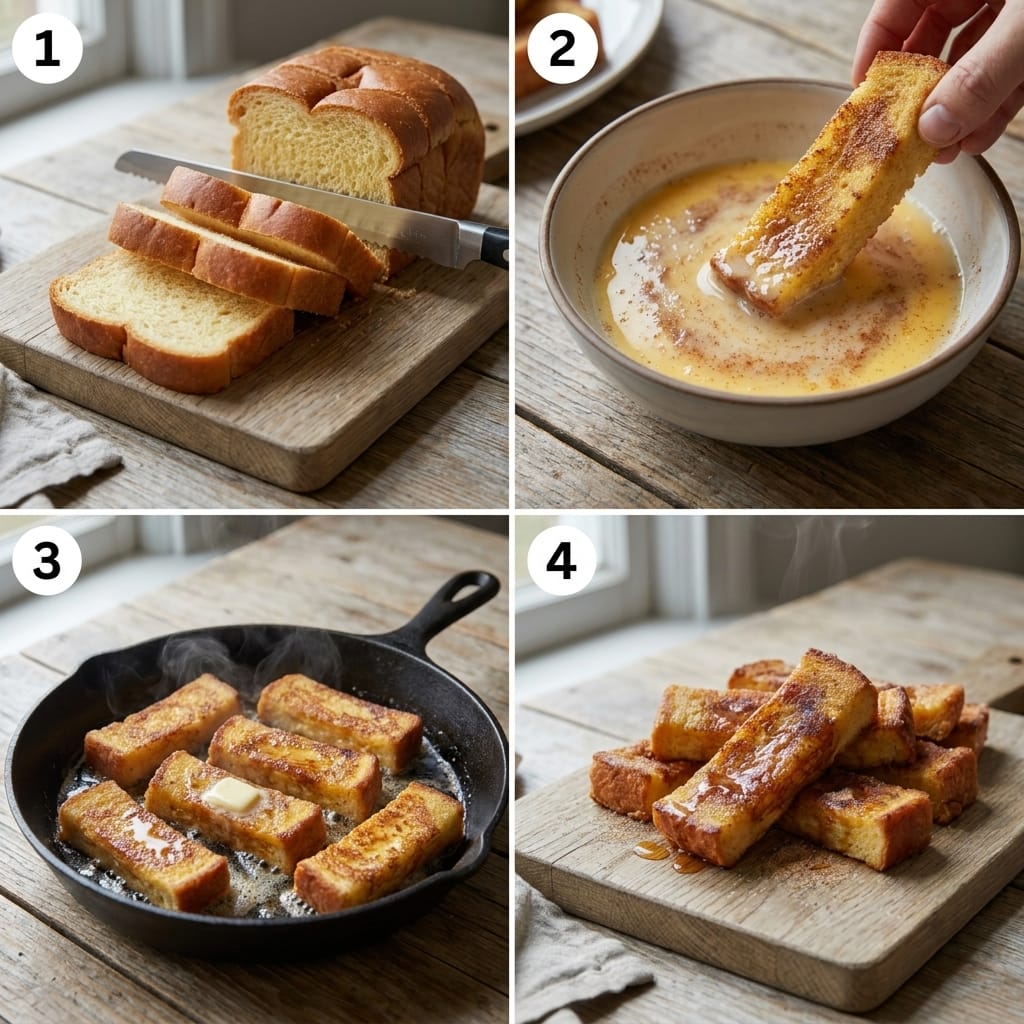 Brown Butter Cinnamon Sugar French Toast Sticks