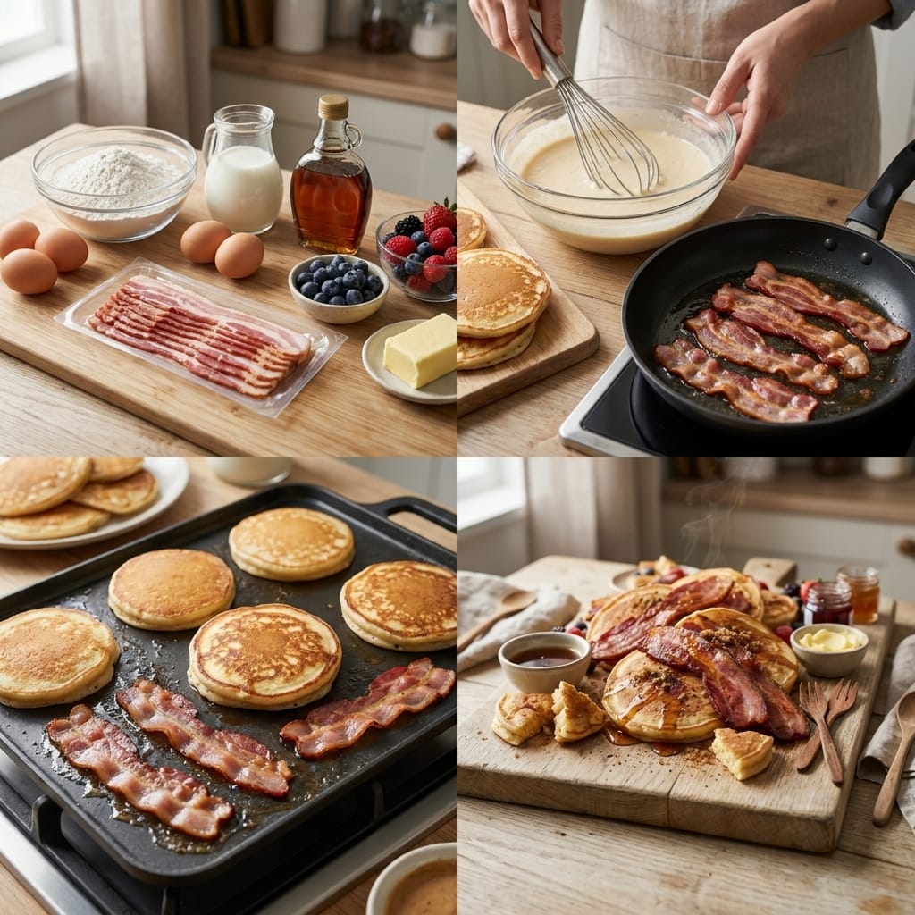 Pull-Apart Breakfast Grazing Board with Maple Bacon Pancakes