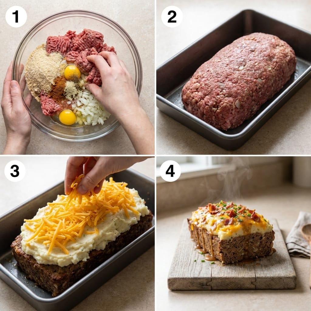 loaded potato meatloaf