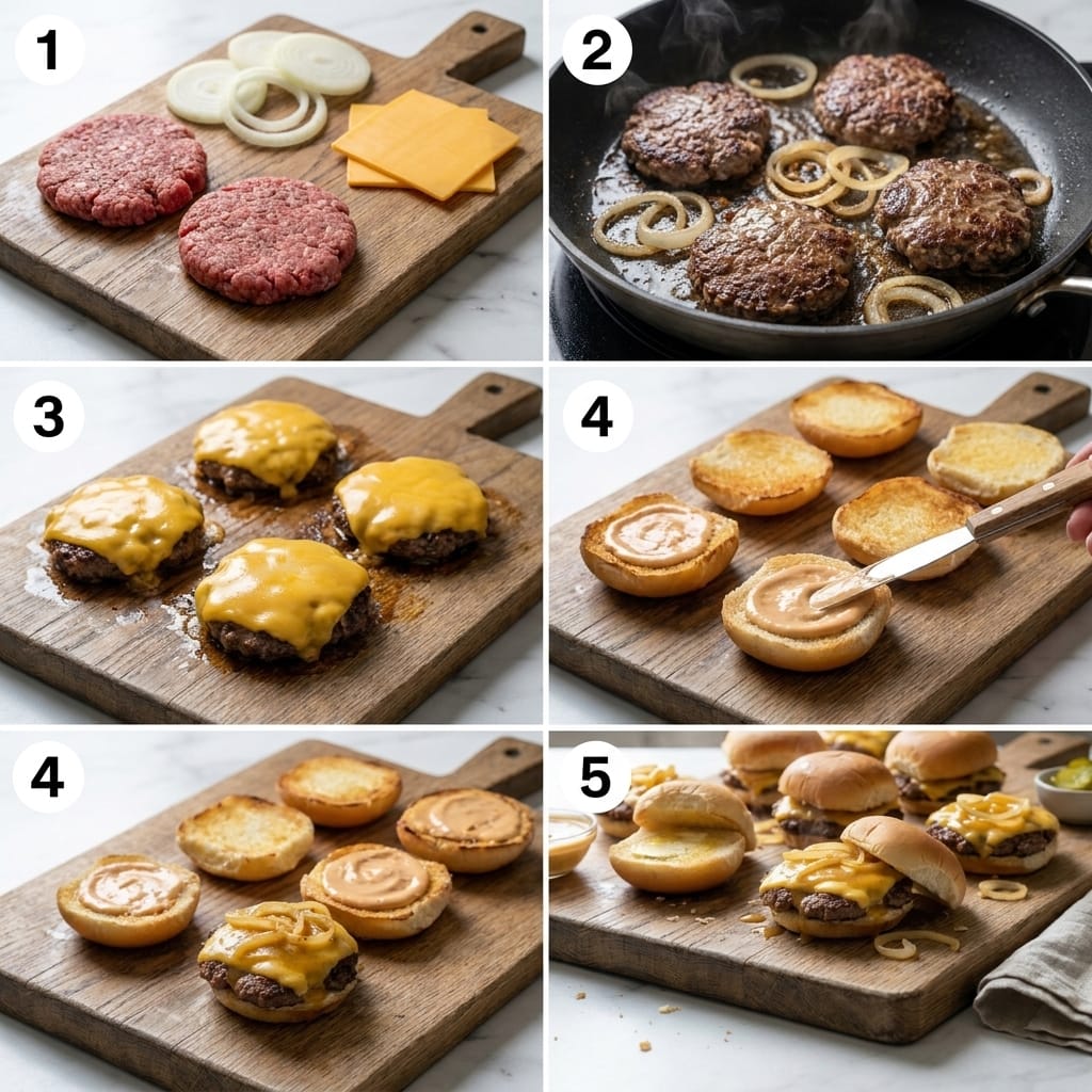 All-American Smash Burger Sliders Board