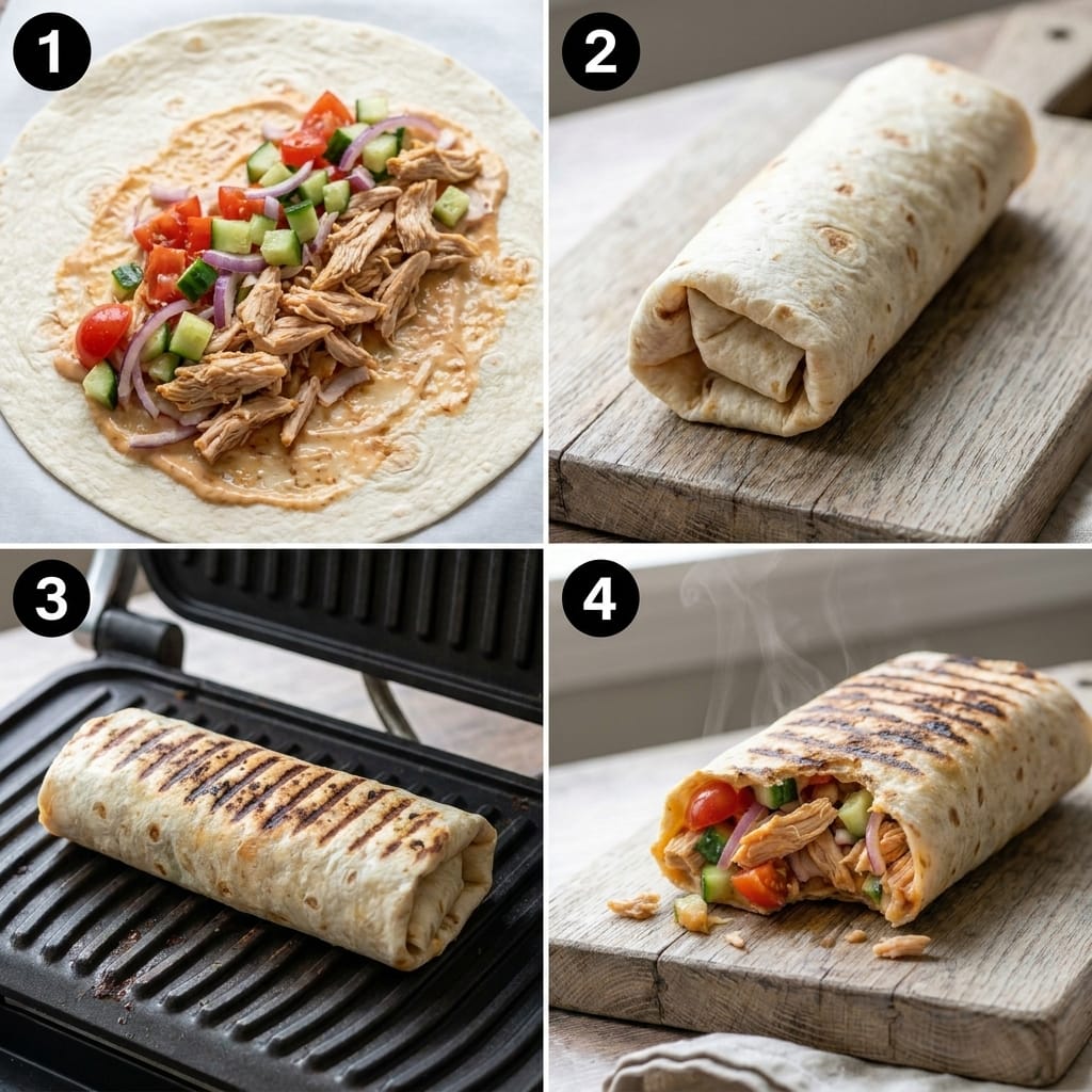 Loaded Mediterranean Chicken Wraps